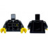 Torso Shirt with Dark Bluish Gray Buttons and Pockets Outline, White Undershirt, and Yellow Horse (Ferrari Logo) Pattern / Black Arms / Yellow Hands : {черен}
