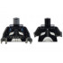 Torso Race Suit with Dark Bluish Gray Trim, White Panels and PAGANI and Silver Stitching Pattern / Black Arms / Dark Bluish Gray Hands : {черен}