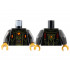 Torso Robe Open with Dark Red and Orange Hexagonal Crystals and Gold Lines over Armor Pattern / Pearl Dark Gray Arms / Pearl Gold Hands: {черен}