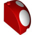 Brick, Round Corner 4 x 4 x 2 2/3 Dome Top with 2 White Circles Pattern (Super Mario Piranha Plant Section): {ярко червен}