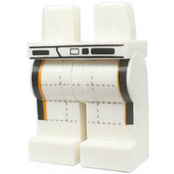 Hips and Legs with Belt, Black and Orange Stripes, and Silver Stitching Pattern: {бял}