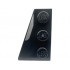 Wedge, Plate 3 x 2 Left with Silver Stripe Pattern: {черен}
