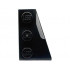 Wedge, Plate 3 x 2 Right with Silver Stripe Pattern: {черен}