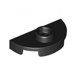 PLATE 1X2, 1/2 CIRCLE, W/ 1 KNOB: {черен}