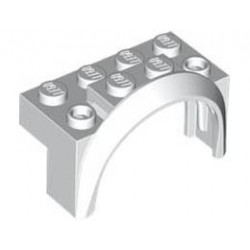 Vehicle, Mudguard 4 x 2 1/2 x 2 with Arch Round: {бял}