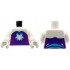 Torso Dark Purple Strapless Top, Spider with Medium Azure Outline, Magenta Webbing on Sides Pattern / White Arms / White Hands: {бял}