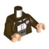 Torso Jacket and Bow Tie, White Shirt, Dark Tan Pants, Belt with Silver Buckle, Medium Lavender Grape Soda Cap Pattern / Dark Brown Arms / Light Nougat Hands : {тъмно кафяв}