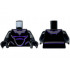 Torso Dark Purple and Silver Markings and Outlines Pattern / Black Arms / Black Hands: {черен}