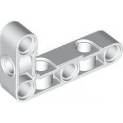 Technic, Liftarm, Modified Perpendicular Holes Bent Thick L-Shape 3 x 5: {бял}
