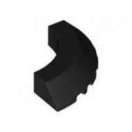 Brick, Round Corner 5 x 5 with Slope 45 Edge without Studs : {черен}