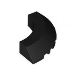 Brick, Round Corner 5 x 5 with Slope 45 Edge without Studs : {черен}