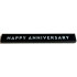 Tile 1 x 8 with White 'HAPPY ANNIVERSARY' Pattern: {черен}