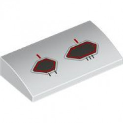 PLATE, W/ BOW 2X4X2/3, NO. 14: {бял}