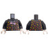 Torso Shirt with Bright Pink Bow Tie and Red, Orange and Bright Light Orange Polka Dots Pattern (BAM) / Black Arms / White Hands: {черен}