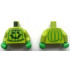 Torso Sweater with Dark Green 'HAPPY HALLOWEEN' and Pumpkin Jack O' Lantern with Bright Green Stripes Pattern (BAM) / Lime Arms / Bright Green Hands: {ярко жълто-зелен}