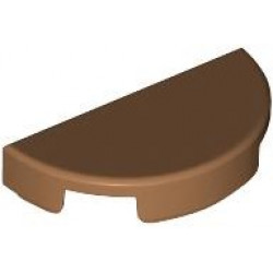 Плочка 1x2, с 1/2 кръг: {умерен нуга}