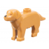 Dog, Labrador / Golden Retriever with Black Right Eye and Nose, Reddish Brown Closed Left Eye Pattern: {умерен нуга}