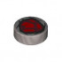 Tile, Round 1 x 1 with Red, Dark Red, and Black Rock Pattern (Marvel Comics Bloodstone Gem): {сребърно метален}
