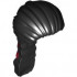 Minifigure, Hair Female Long Thick Braid with Dark Red, Silver, and Bright Light Blue Wrap Pattern: {черен}