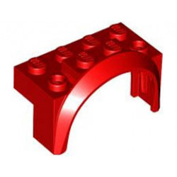 Vehicle, Mudguard 4 x 2 1/2 x 2 with Arch Round: {ярко червен}