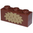 Brick 1 x 3 with Dark Tan Fur Pattern (BrickHeadz Wicket Torso): {червеникаво-кафяв}