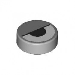 Плоска плочка 1x1, кръгла, №262: {умерено каменно сив}