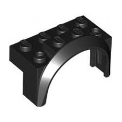 Vehicle, Mudguard 4 x 2 1/2 x 2 with Arch Round: {черен}
