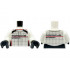 Torso Race Suit with PORSCHE MOTORSPORT, Black and Red Stripes, and Silver Lines and Stitching Pattern / White Arms / Black Hands: {бял}