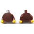 Torso Sweater with Dark Brown Wood Grain Pattern (BAM) / Reddish Brown Arms / Yellow Hands: {червеникаво-кафяв}