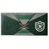Tile 2 x 4 with Quidditch Robe Tied over Shirt with Green and Light Bluish Gray Stripes, Slytherin Crest Pattern (BrickHeadz Draco Malfoy Torso): {земно зелен}
