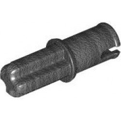 Technic, Axle  1L with Pin without Friction Ridges: {титаниево метален}