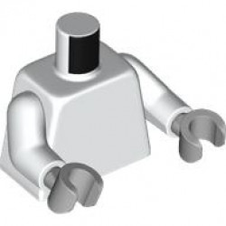 Torso Plain / White Arms / Light Bluish Gray Hands: {бял}