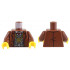 Torso Suit Jacket, Dark Bluish Gray Vest, Dark Red Tie, and Gold Police Badge on Chain Pattern / Reddish Brown Arms / Yellow Hands: {червеникаво-кафяв}