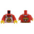 Torso Shirt and White Apron with Red and Yellow Sushimi Chef Logo and Ninjago Logogram 'SUSHI' Pattern / Red Arms / Yellow Hands: {ярко червен}
