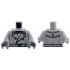 Torso Trench Coat with Black and Dark Bluish Gray Wide Collar, Buttons, and Belt Pattern / Light Bluish Gray Arms / Dark Bluish Gray Hands: {умерено каменно сив}