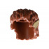 Minifigure, Hair Mid-Length Tousled with Dark Tan Pointed Ears Pattern: {червеникаво-кафяв}