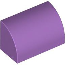 BRICK 1X2, OUTSIDE HALF BOW: {умерено лавандулов}