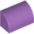BRICK 1X2, OUTSIDE HALF BOW: {умерено лавандулов}