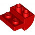 Slope, Curved 2 x 2 Inverted with 2 Recessed Studs: {ярко червен}
