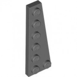 RIGHT PLATE, 2X6, DEG. 9: {тъмно каменно сив}