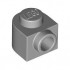 PLATE 1X1X2/3, W/ 1 KNOB, ROUNDED: {умерено каменно сив}