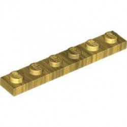 PLATE 1X6: {топло златист}