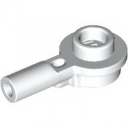 PLATE 1X1 ROUND W/ HORIZONTAL 3.2 SHAFT: {бял}