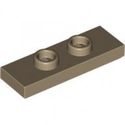 PLATE 1X3 W/ 2 KNOBS: {пясъчно жълт}