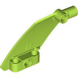 Technic, Panel Curved #61 5 x 7 Tapered Left: {ярко жълто-зелен}