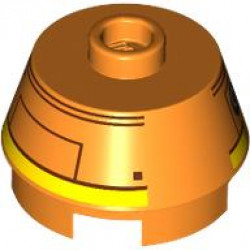 2X2 ROUND BRICK, W/ KNOB, NO. 10: {ярко оранжев}