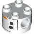 BRICK 2X2,ROUND,W/ HOLE,DIA. 4,85,NO. 11: {бял}