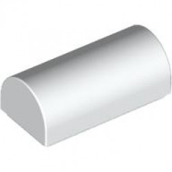 PLATE 1X2X2/3, OUTSIDE BOW: {бял}