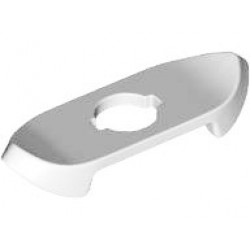 Minifigure Armor Shoulder Pads with Pointed Ends: {бял}
