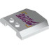 Wedge 4 x 4 x 2/3 Triple Curved with Magenta 'MASTERPIECE' and Bright Light Orange Corner Brackets Pattern: {бял}